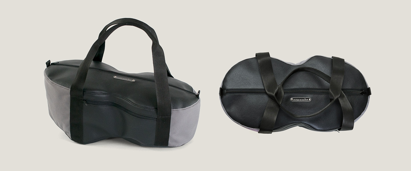 Vespa Helmfachtasche, grau-schwarz