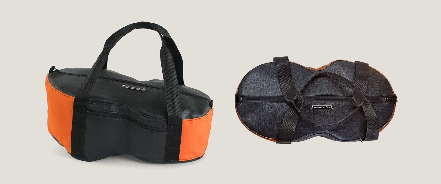Vespa Helmfachtasche, orange-schwarz